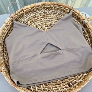 Abercrombie & Fitch Soft A&F Collection Nude Tan Taupe Bralette Workout Top